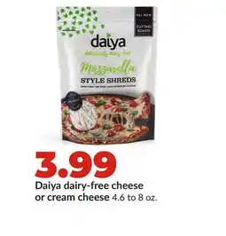 Hy-Vee Daiya dairy-free cheese or cream cheese offer
