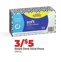 Hy-Vee Simply Done facial tissue offer