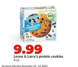 Hy-Vee Lenny & Larry's protein cookies offer