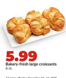 Hy-Vee Bakery fresh large croissants offer