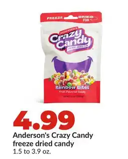 Hy-Vee Anderson's Crazy Candy freeze dried candy offer