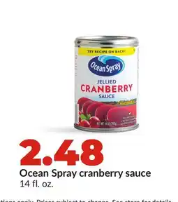 Hy-Vee Ocean Spray cranberry sauce offer