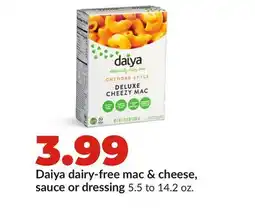 Hy-Vee Daiya dairy-free mac & cheese, sauce or dressing offer