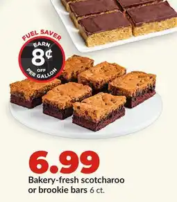Hy-Vee Bakery-fresh scotcharoo or brookie bars offer