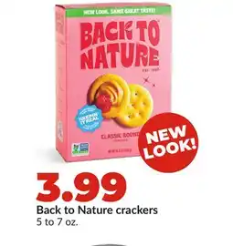 Hy-Vee Back to Nature crackers offer