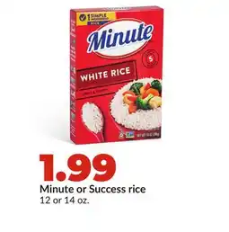 Hy-Vee Minute or Success rice offer
