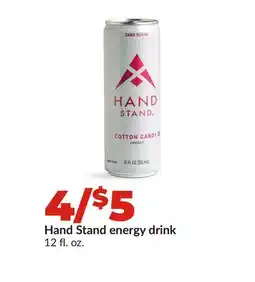 Hy-Vee Hand Stand energy drink offer