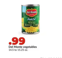Hy-Vee Del Monte vegetables offer
