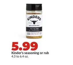 Hy-Vee Kinder's seasoning or rub offer
