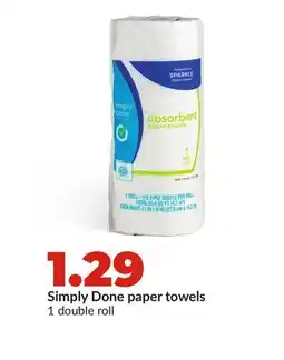 Hy-Vee Simply Done paper towels offer