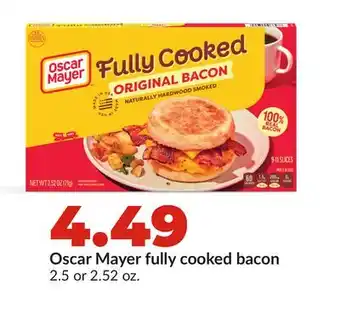Hy-Vee Oscar Mayer fully cooked bacon offer