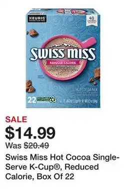 Office Depot Swiss Miss Hot Cocoa Single-Serve K-Cup , Reduced Calorie, Box Of 22 offer