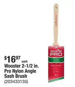 The Home Depot Wooster 2-1/2 in. Pro Nylon Angle Sash Brush offer