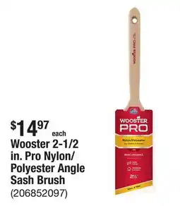The Home Depot Wooster 2-1/2 in. Pro Nylon/Polyester Angle Sash Brush offer