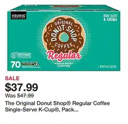 Office Depot The Original Donut Shop Regular Coffee Single-Serve K-Cup , Pack of 70 Pods offer