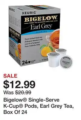 Office Depot Bigelow Single-Serve K-Cup Pods, Earl Grey Tea, Box Of 24 offer