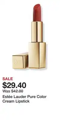 Ulta Beauty Estée Lauder Pure Color Cream Lipstick offer