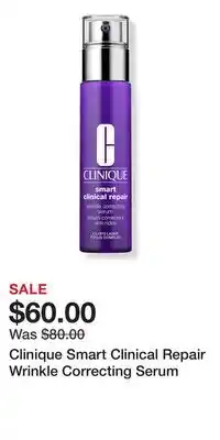 Ulta Beauty Clinique Smart Clinical Repair Wrinkle Correcting Serum offer