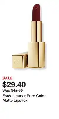 Ulta Beauty Estée Lauder Pure Color Matte Lipstick offer