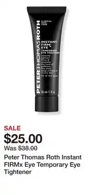 Ulta Beauty Peter Thomas Roth Instant FIRMx Eye Temporary Eye Tightener offer