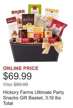 Costco Hickory Farms Ultimate Party Snacks Gift Basket, 3.19 lbs Total offer