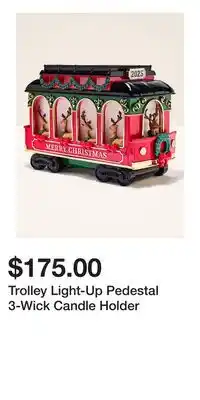 Bath & Body Works Trolley Light-Up Pedestal 3-Wick Candle Holder offer