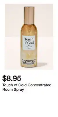 Bath & Body Works Touch of Gold Concentrated Room Spray offer