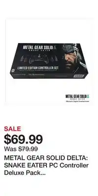 Game Stop METAL GEAR SOLID DELTA: SNAKE EATER PC Controller Deluxe Pack GameStop Exclusive offer