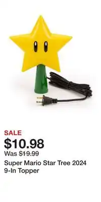 Game Stop Super Mario Star Tree 2024 9-In Topper offer
