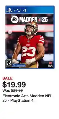Game Stop Electronic Arts Madden NFL 25 - PlayStation 4 offer