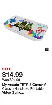 Game Stop My Arcade TETRIS Gamer V Classic Handheld Portable Video Game System with 201 Games offer