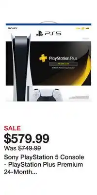 Game Stop Sony PlayStation 5 Console - PlayStation Plus Premium 24-Month Subscription Bundle offer