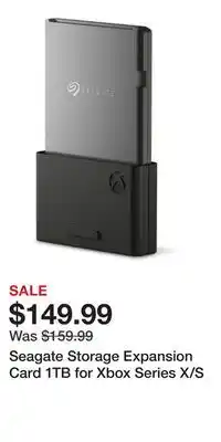 Game Stop Seagate Storage Expansion Card 1TB for Xbox Series X/S offer