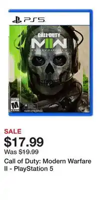 Game Stop Call of Duty: Modern Warfare II - PlayStation 5 offer