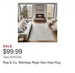 Costco Rug & Co. Steinway Rego Geo Area Rug offer