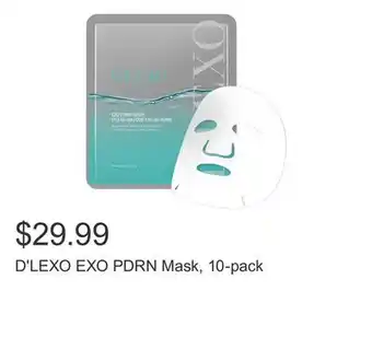 Costco D'LEXO EXO PDRN Mask, 10-pack offer