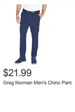 Costco Greg Norman Men's Chino Pant offer