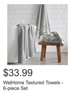 Costco WelHome Textured Towels - 6-piece Set offer
