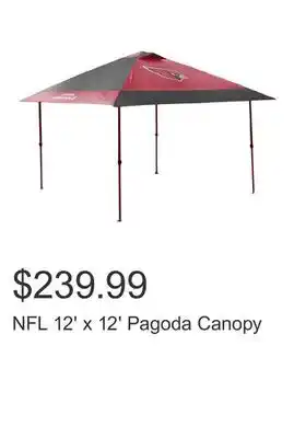 Costco NFL 12' x 12' Pagoda Canopy offer