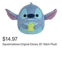 Costco Squishmallows Original Disney 20 Stitch Plush offer