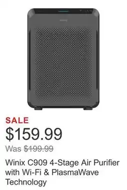 Costco Winix C909 4-Stage Air Purifier with Wi-Fi & PlasmaWave Technology offer