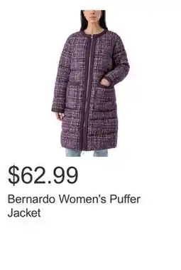 Costco Bernardo Women's Puffer Jacket offer