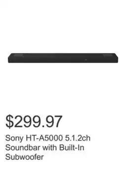 Costco Sony HT-A5000 5.1.2ch Soundbar with Built-In Subwoofer offer