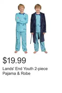 Costco Lands' End Youth 2-piece Pajama & Robe offer
