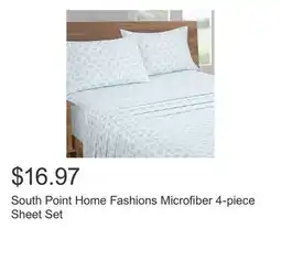 Costco South Point Home Fashions Microfiber 4-piece Sheet Set offer