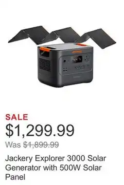 Costco Jackery Explorer 3000 Solar Generator with 500W Solar Panel offer