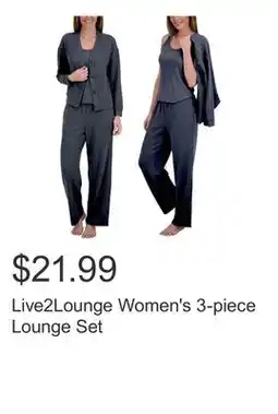 Costco Live2Lounge Women's 3-piece Lounge Set offer