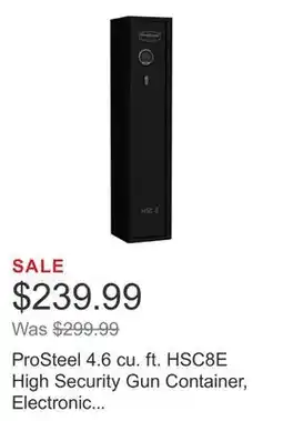 Costco ProSteel 4.6 cu. ft. HSC8E High Security Gun Container, Electronic Lock offer