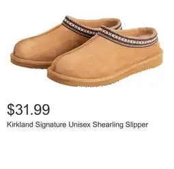 Costco Kirkland Signature Unisex Shearling Slipper offer
