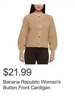 Costco Banana Republic Women's Button Front Cardigan offer